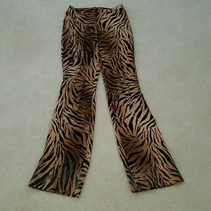 Abs Evening Wear Tiger Print Pants